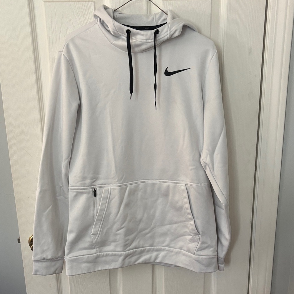 Nike White Pullover with Black Swoosh